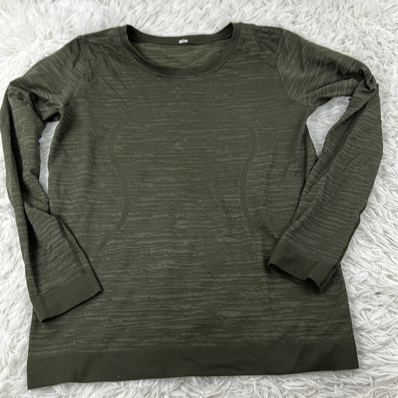 Lululemon Swiftly Relaxed Long Sleeve Dark Olive / Fatigue Green - Picture 1 of 4
